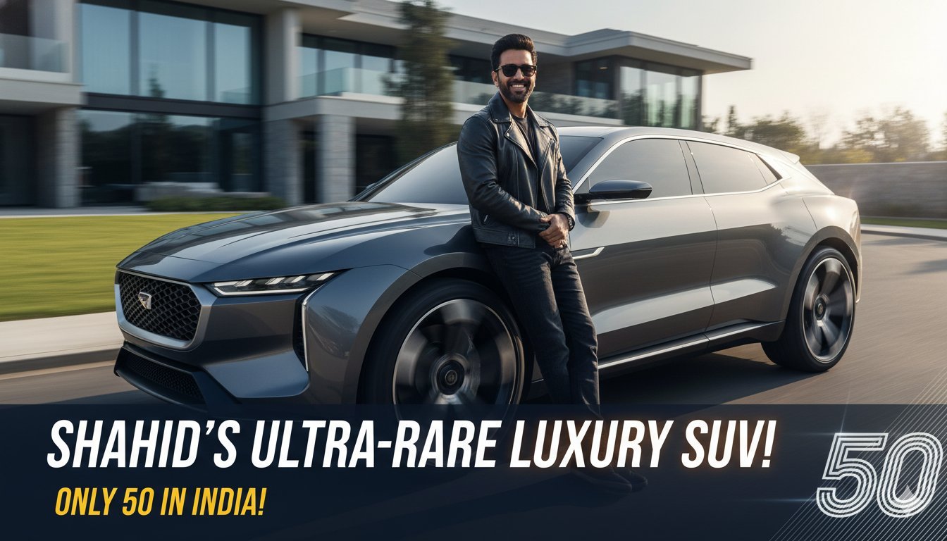 शाहिद कपूर अपनी नई Mercedes-Benz G 450d लग्जरी SUV के साथ पोज देते हुए